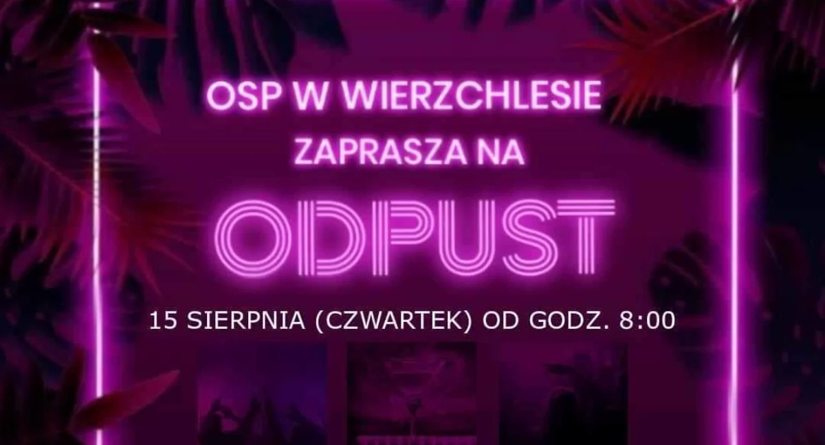 OSP w Wierzchlesie zaprasza na zabawę odpustową