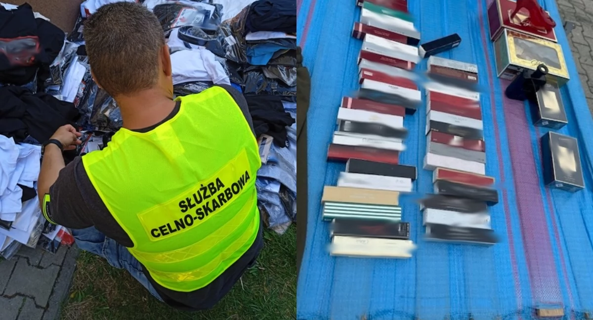 Handlowali podrobionym towarem na targowisku - chodzi o odzież oraz kosmetyki