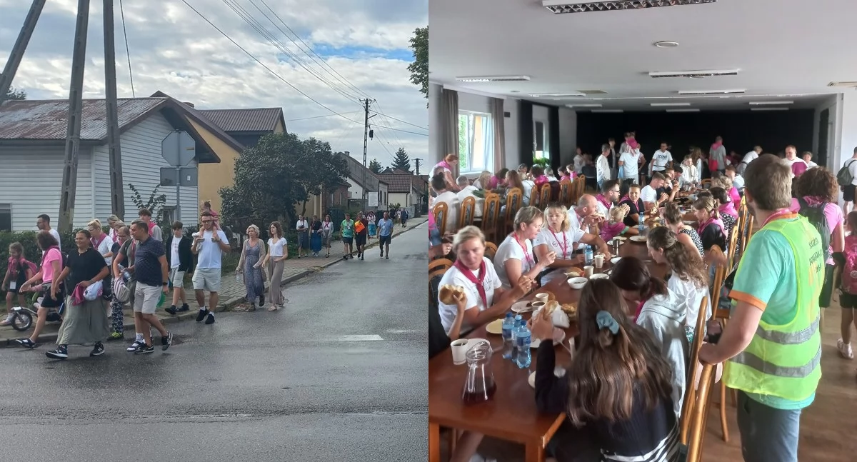 Pielgrzymi na szlaku w Czarnożyłach - mogli liczyć na gościnę miejscowych!