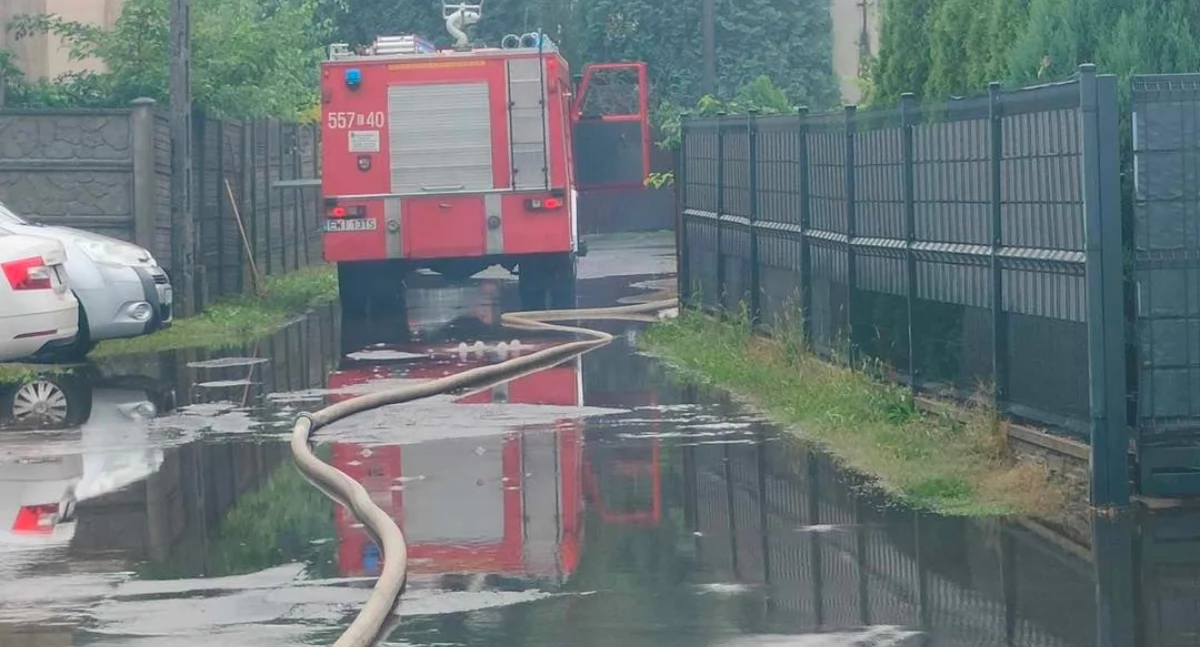 Nawałnica nad Wieluniem. Zalania, podtopienia i zablokowane drogi