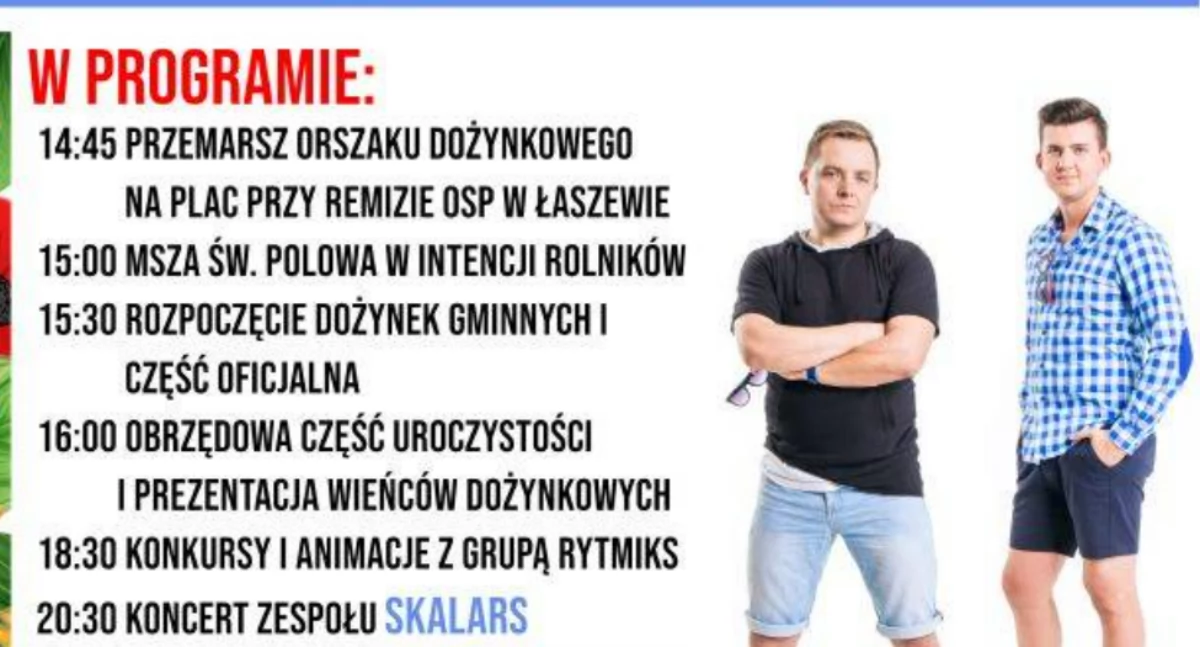Dożynki Gminy Wierzchlas w Łaszewie - to już dziś