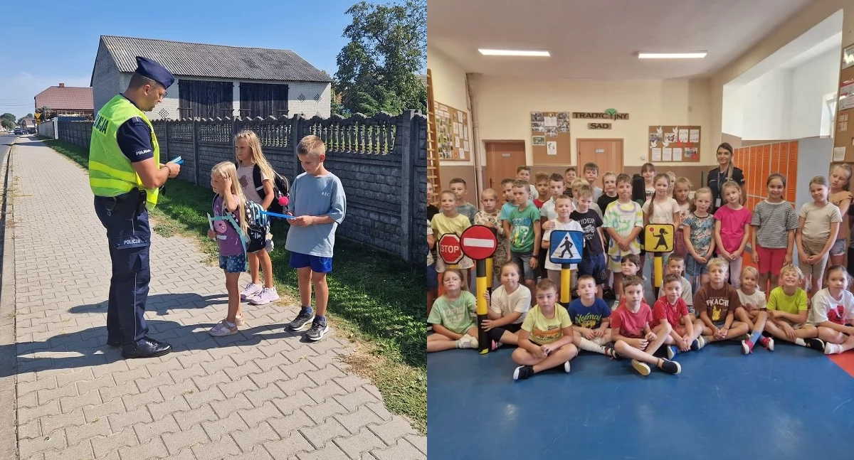 Policjanci dbają o bezpieczeństwo uczniów - profilaktyczna akcja na terenie powiatu wieluńskiego