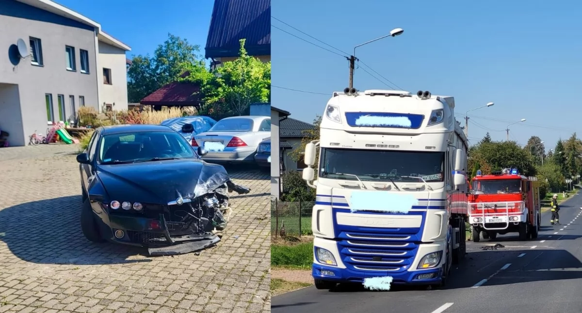 Zderzenie osobówki z ciężarówką. Sprawca miał ponad 3 promile alkoholu we krwi