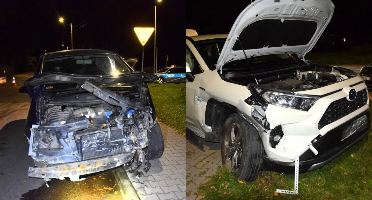 Nie ustąpił pierwszeństwa na skrzyżowaniu - 69-letni kierowca trafił do szpitala