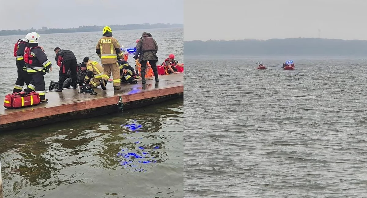 O krok od tragedii! Trzech wędkarzy wypadło z pontonu, w ostatniej chwili uratowali ich strażacy