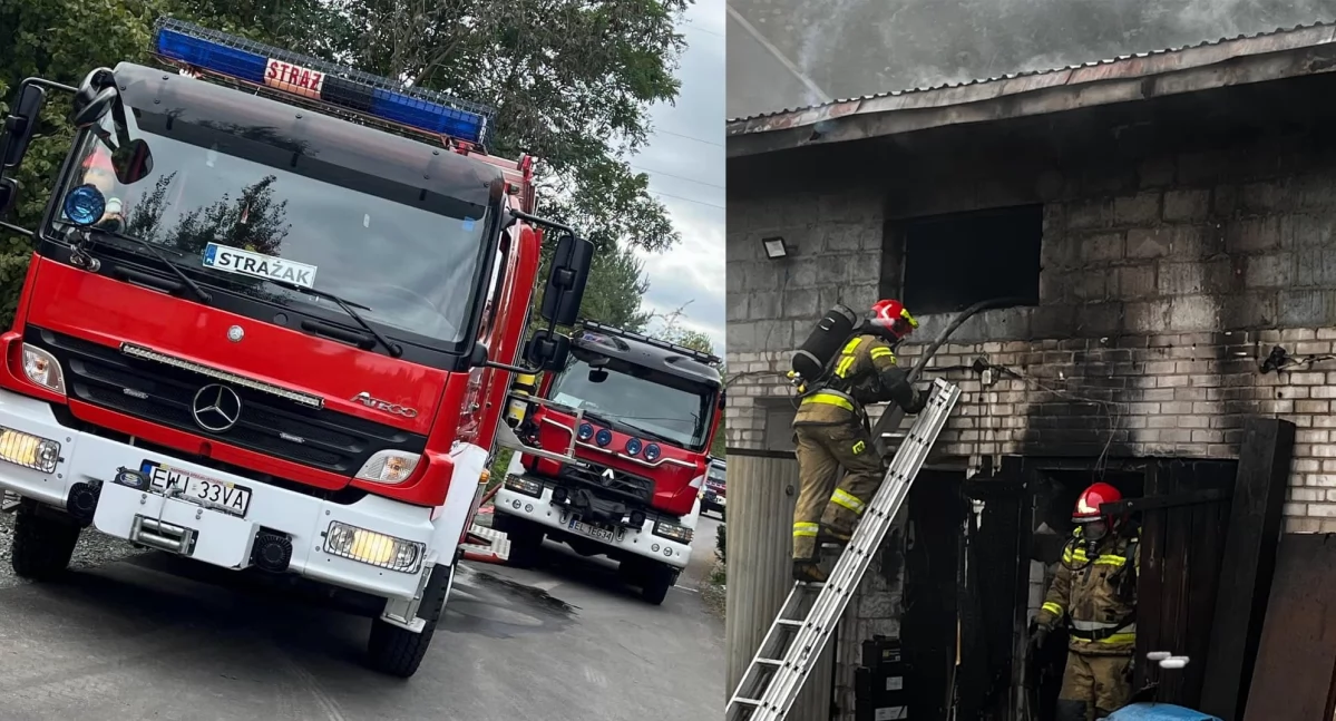 Pożar kotłowni w Działach, w gminie Czarnożyły. Straty na 80 tysięcy 