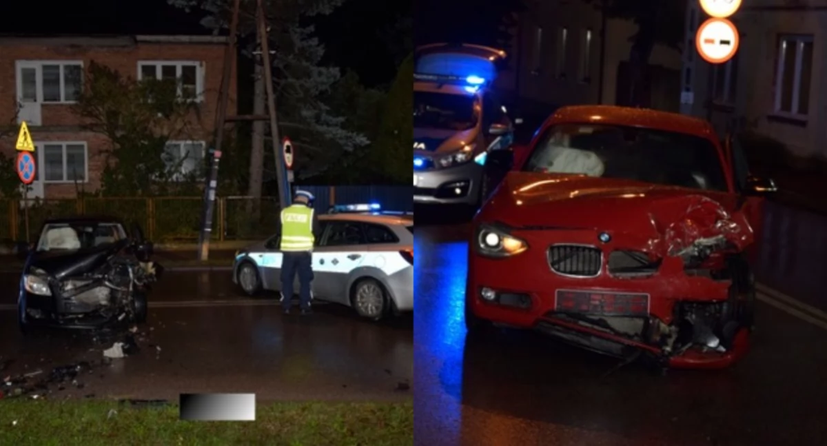 Pijany 44-latek spowodował wypadek - ranna kobieta, która jechała bmw 