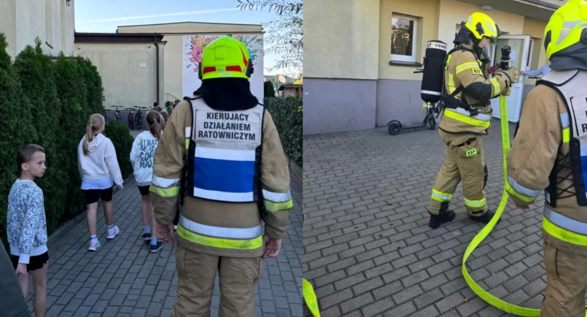 Pożar w szkole w Wieruszowie - uczniowie i nauczyciele wiedzieli, jak się zachować
