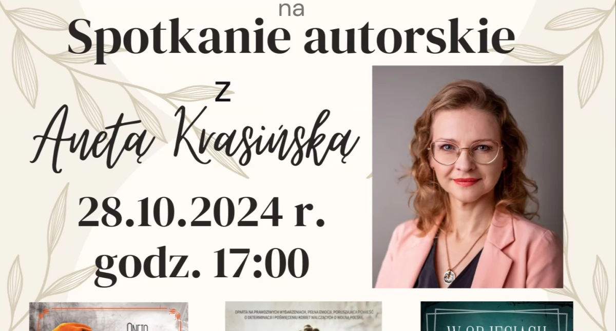 Ciekawe spotkanie z pisarką - do Sulmierzyc przyjedzie Aneta Krasińska