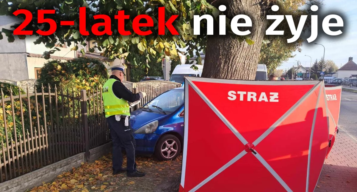 Tragiczny wypadek w Wieruszowie: 25-latek zginął po uderzeniu w płot na ul. Fabrycznej