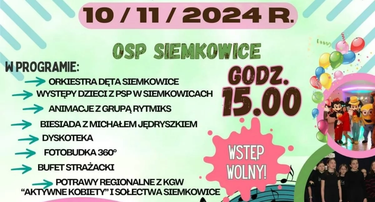 Biesiada Odpustowa w Siemkowicach: Zabawa, koncerty i atrakcje dla całych rodzin już 10 listopada!