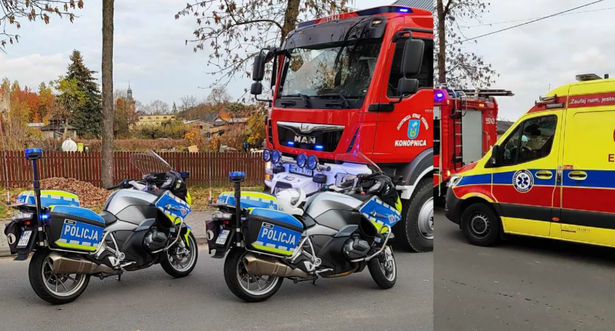 Wypadek w Konopnicy: 16-letni motocyklista z poważnymi obrażeniami w szpitalu