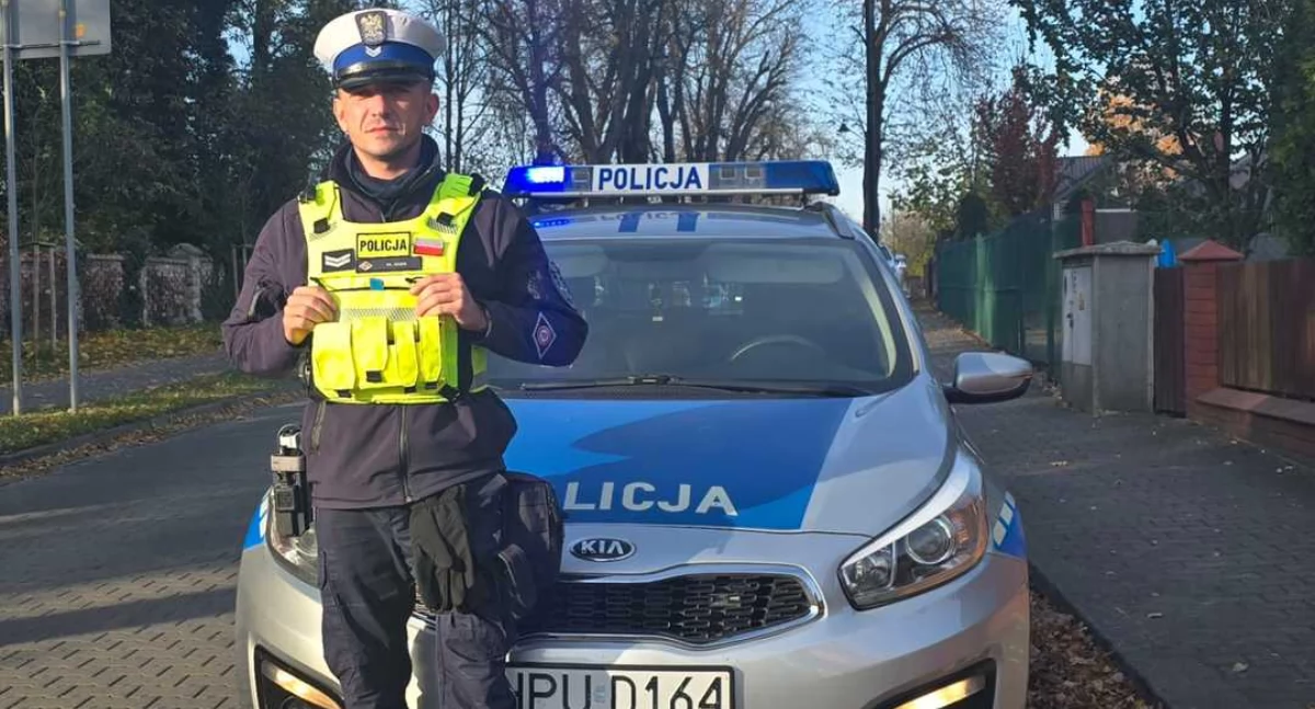 Policjant eskortował chorego do szpitala - dzięki niemu mężczyzna otrzymał szybką pomoc