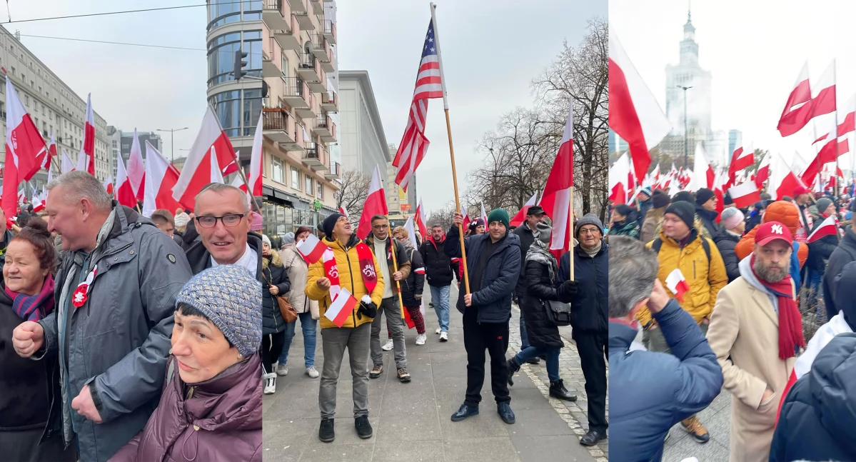 Ludzie z wieluńskiego, pajęczańskiego, wieruszowskiego i sieradzkiego na Marszu Niepodległości