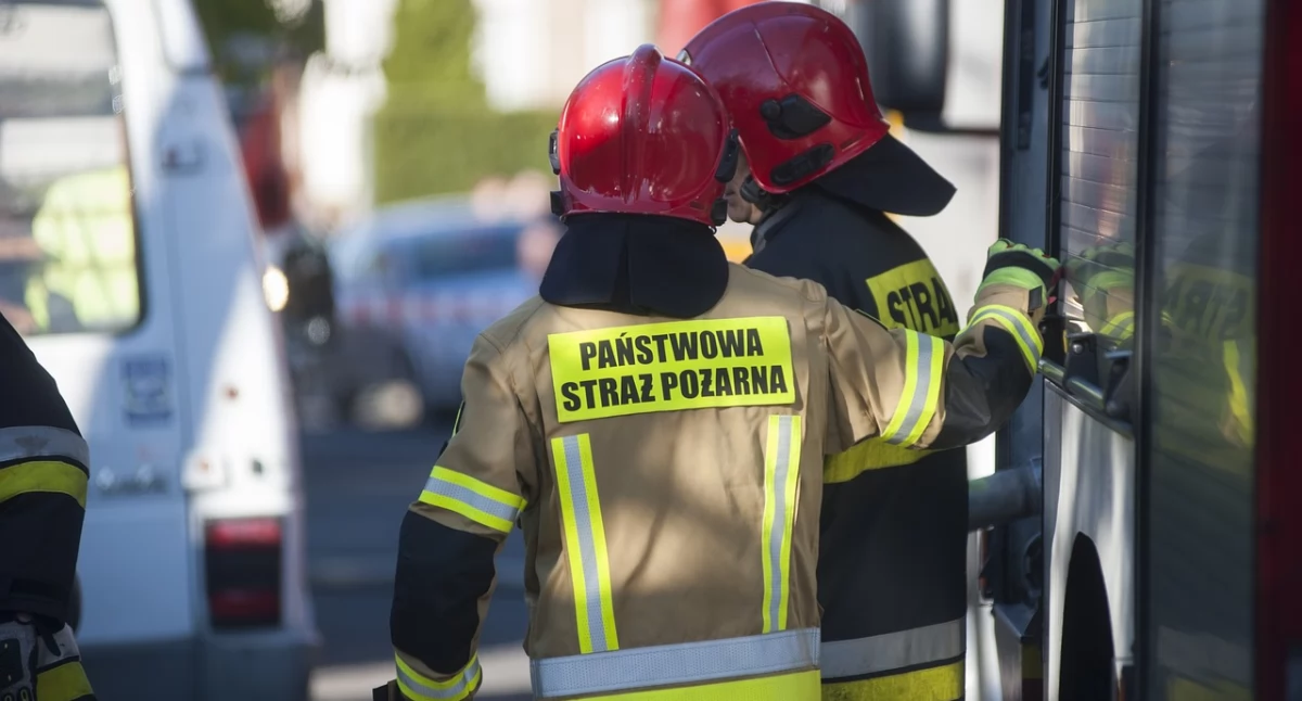 Pożar w Wyszanowie - spłonęła mała stolarnia 