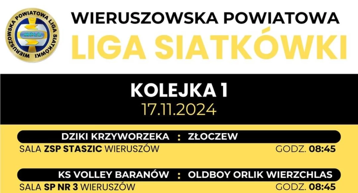 Wieruszowska Powiatowa Liga Siatkówki wraca na parkiet! Pierwsza kolejka już w tę niedzielę