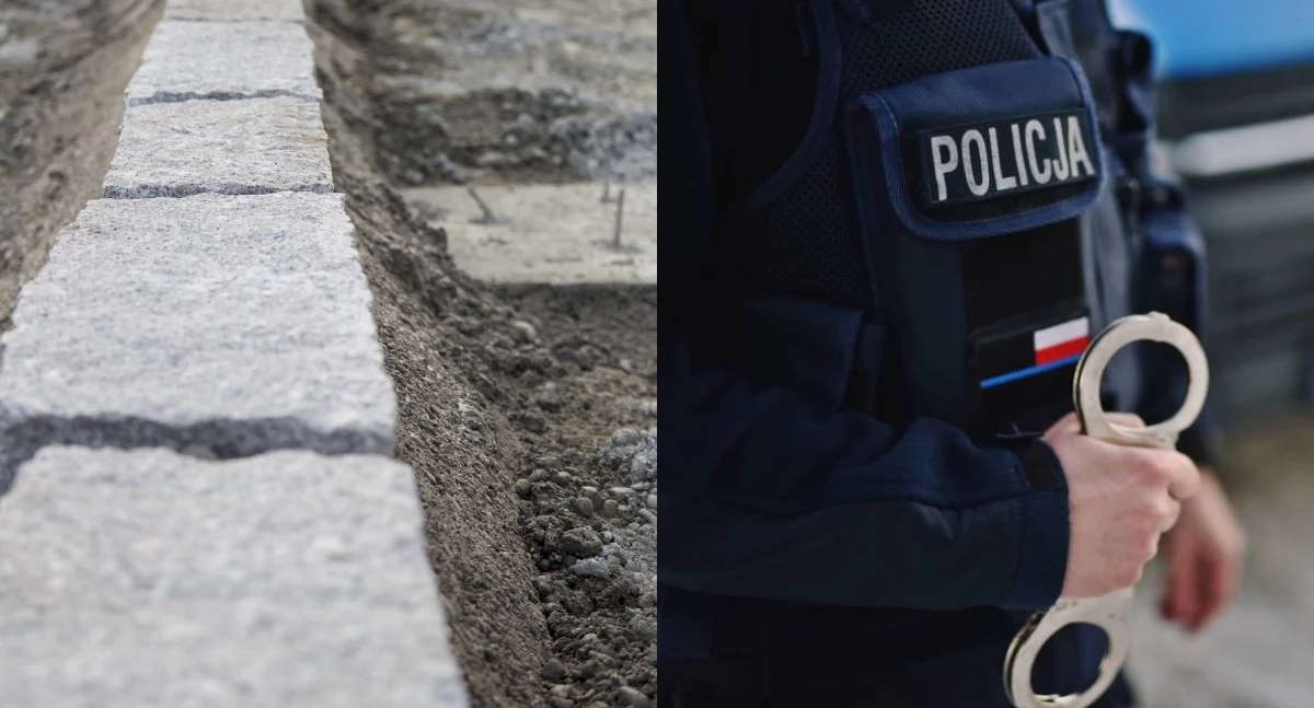 Ukradł krawężniki z remontowanej drogi - wpadł, bo świadek zapamiętał numery rejestracyjne jego auta