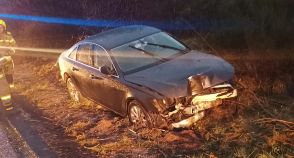 Kolizja drogowa na drodze powiatowej w okolicach Ożegowa