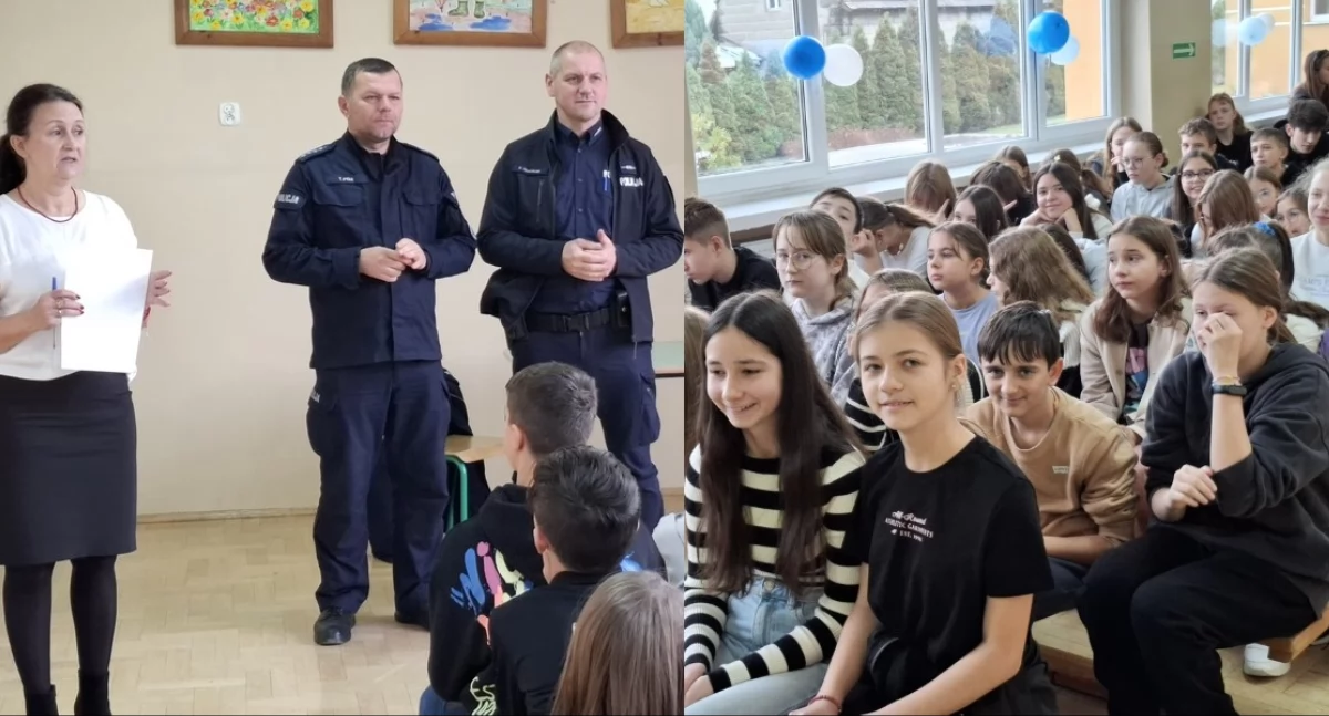 Policjanci w szkole - mówili o zagrożeniach w sieci i konsekwencjach za łamanie prawa