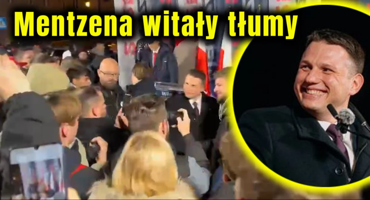Sławomir Mentzen przyciągnął tłumy, w tym burmistrza Pawła Okrasę