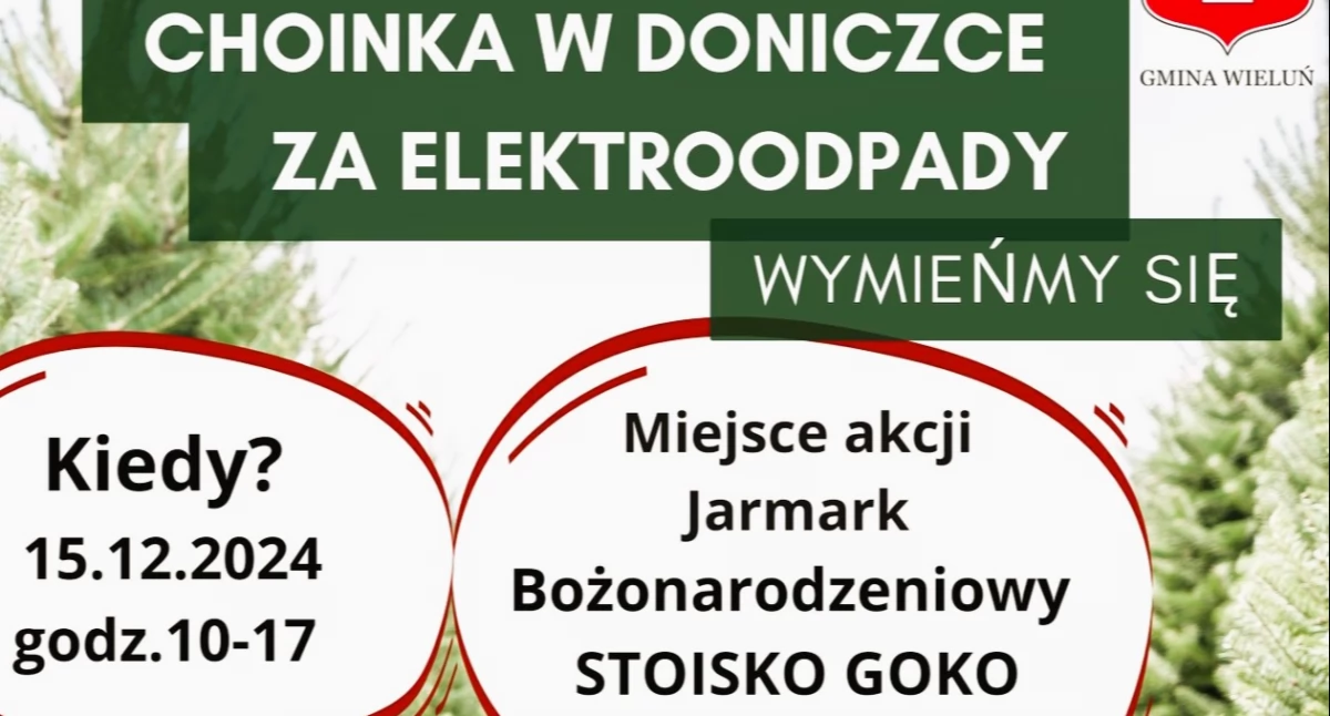 Akcja ekologiczna w Wieluniu: Choinka za elektroodpady