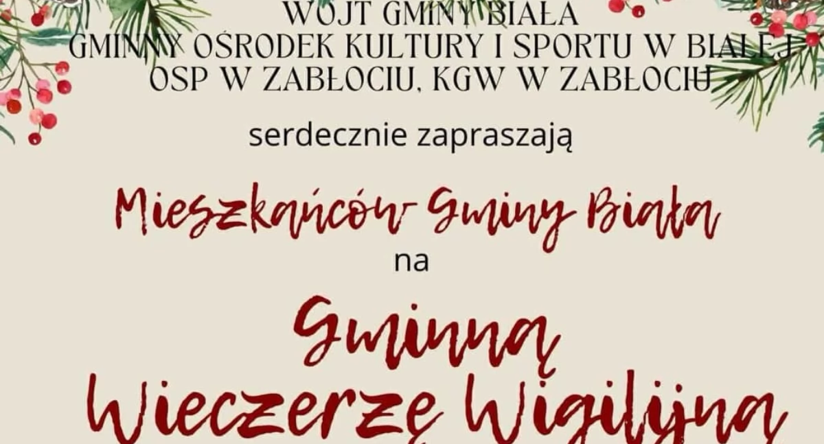 Wieczerza Wigilijna Gminy Biała