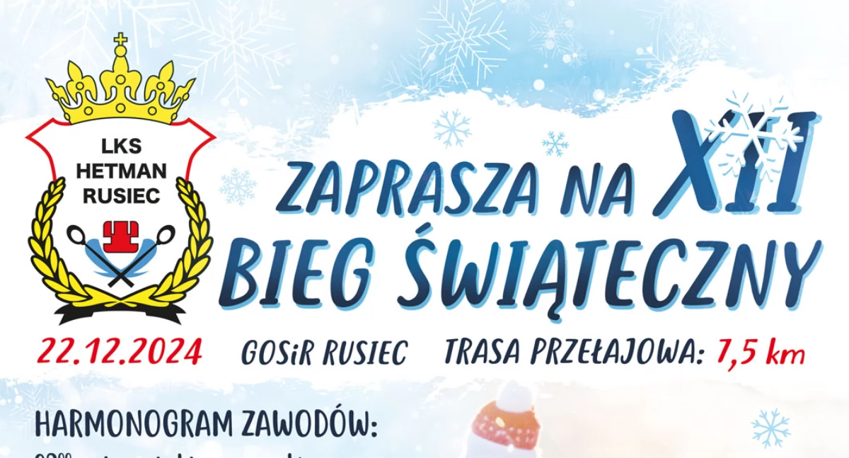 XII Bieg Świąteczny w Ruścu – sportowe emocje w świątecznym klimacie