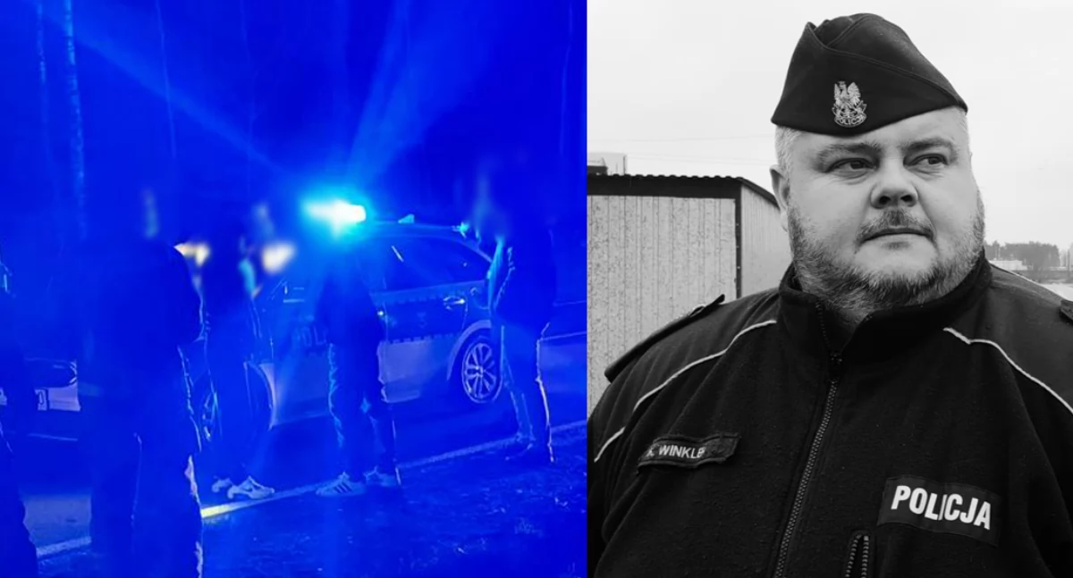 Tragiczny wypadek pod Kutnem: Nie żyje policjant, asp. sztab. Kacper Winkler