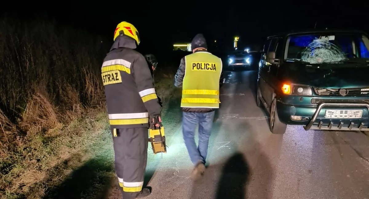Tragiczny wypadek na drodze - bus potrącił mężczyznę