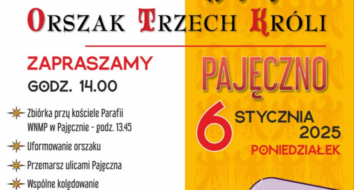 Barwny korowód przejdzie ulicami Pajęczna - w poniedziałek Orszak Trzech Króli 
