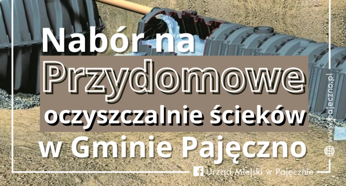 Nabór na przydomowe oczyszczalnie ścieków w gminie Pajęczno
