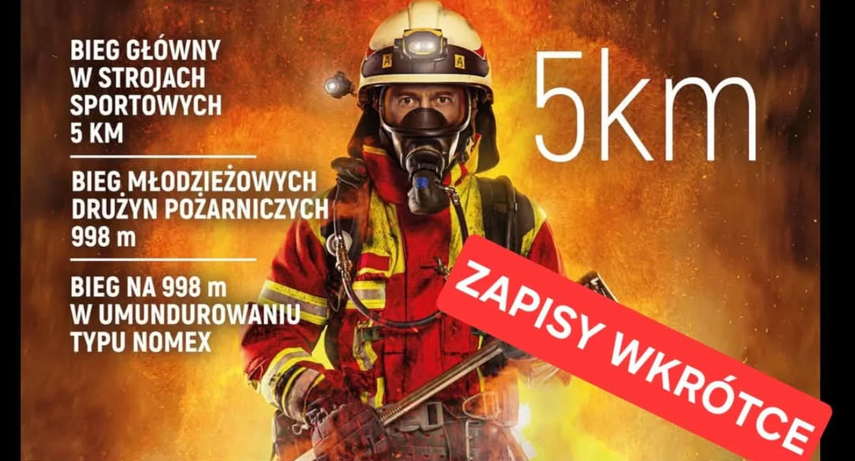 IV Bieg Strażaka w Dąbrowie: Szybka trasa, strażackie emocje i zapisy do rywalizacji już wkrótce