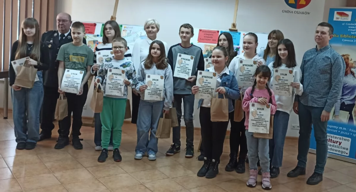 Kreatywność Młodych w Osjakowie: Wręczenie nagród za prace w konkursie ,,Zapobiegamy Pożarom