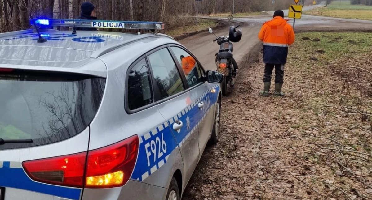 Pijany 59-latek jechał motocyklem - miał dożywotni zakaz kierowania pojazdami 