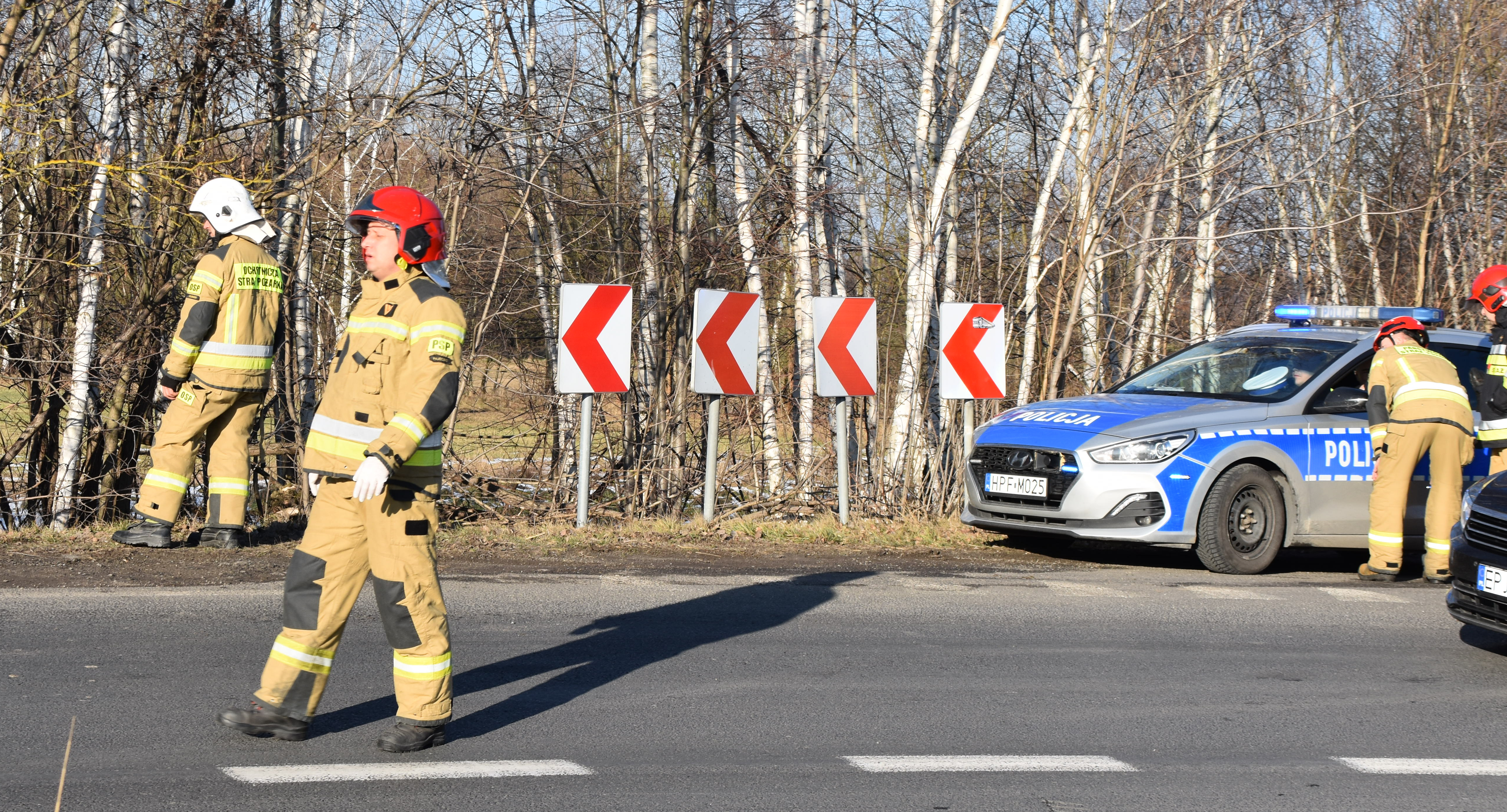 Wypadek w Nowej Brzeźnicy na drodze krajowej 42