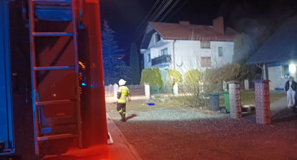 Pożar budynku mieszkalnego w Szczytach