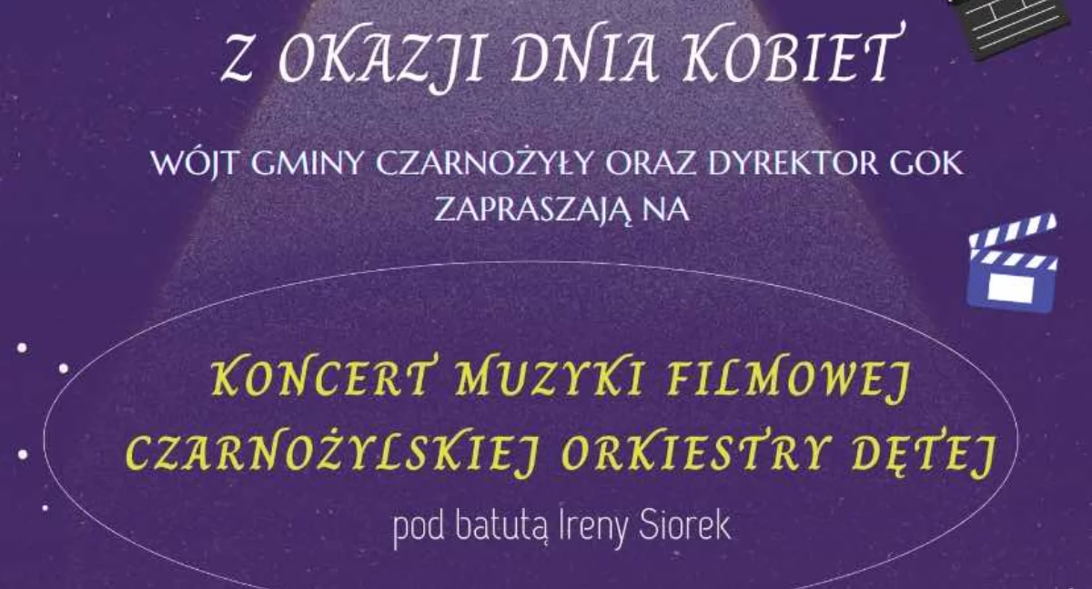 Koncert Muzyki Filmowej w Czarnożyłach – wyjątkowe wydarzenie z okazji Dnia Kobiet