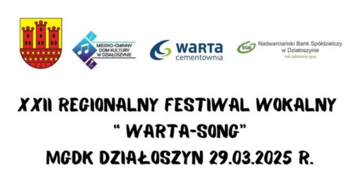 XXII Regionalny Festiwal Wokalny “Warta-Song” w Działoszynie – muzyczne emocje już 29 marca! 