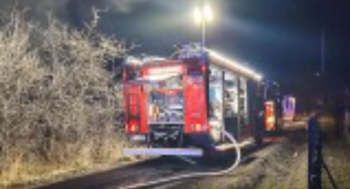 Pożar domu jednorodzinnego w Zajączkach, gm. Ostrzeszów