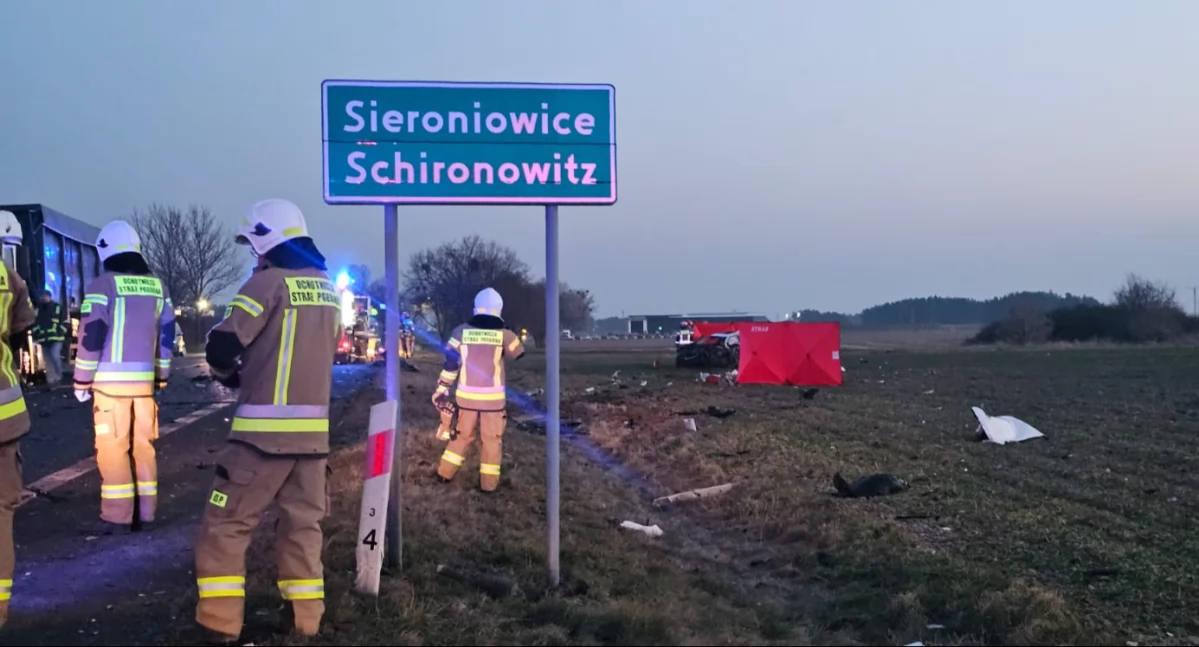 Tragiczny wypadek na krajowej 88 pod Strzelcami Opolskimi: Zginęły trzy osoby, w tym dziecko