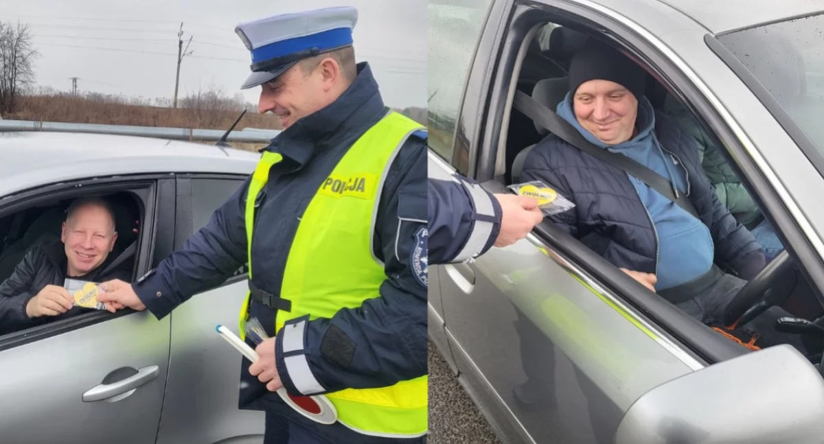 Policyjna akcja walentynkowa - kierowcy zamiast mandatów otrzymywali prezenty 