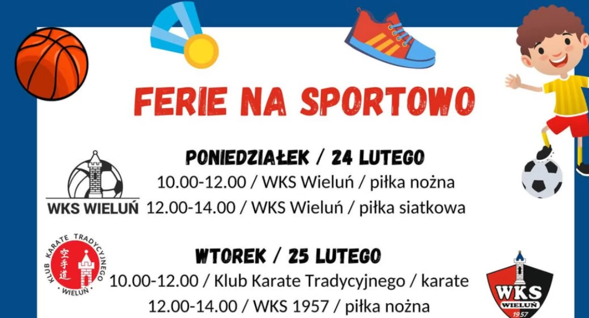 Ferie na sportowo w Wieluniu – aktywna zabawa dla dzieci i młodzieży