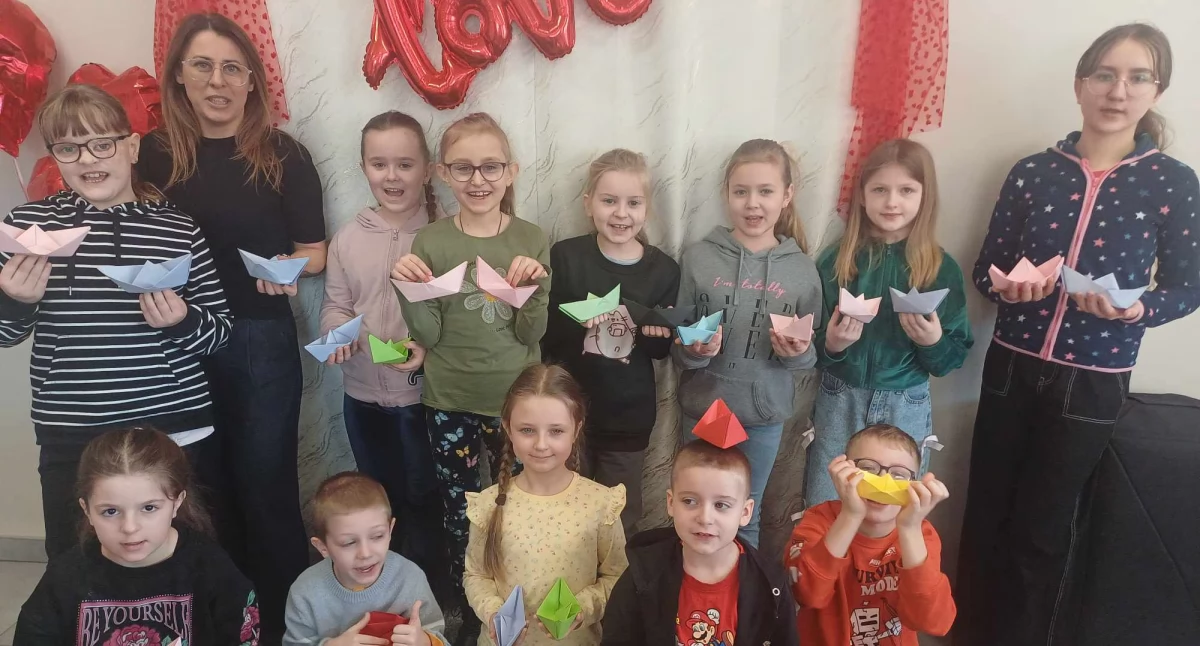 Kreatywne warsztaty z origami dla dzieci w Gminnym Ośrodku Kultury i Sportu w Pątnowie 