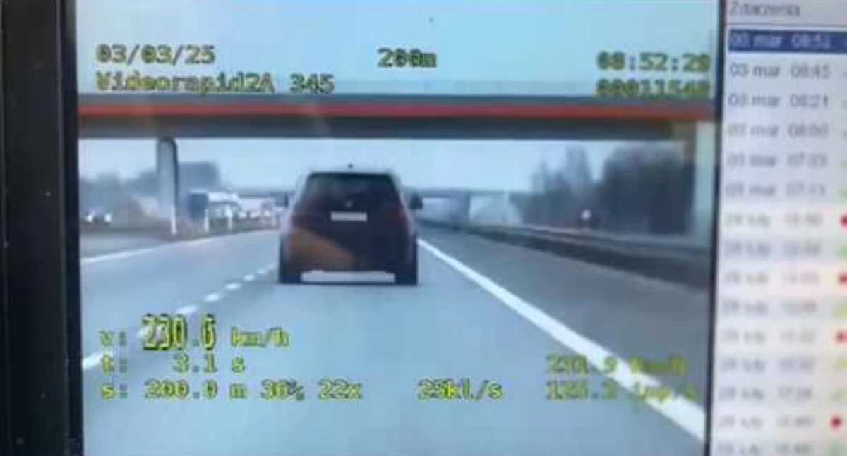 Pirat drogowy w bmw na S8! Jechał 230 km/h