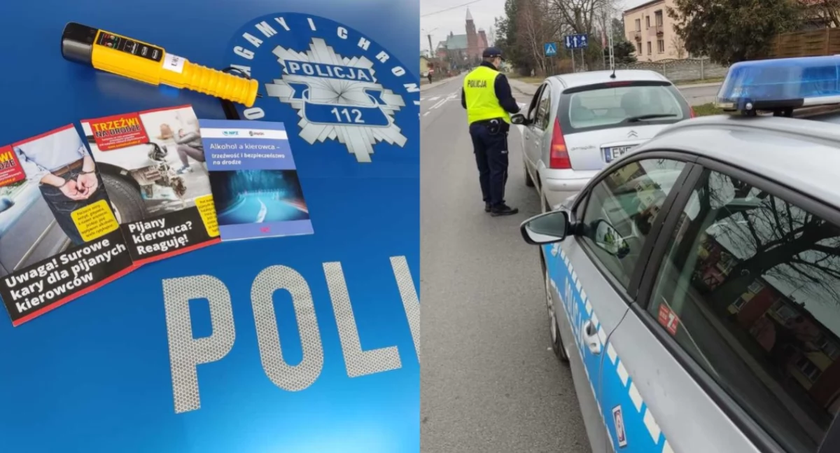 Funkcjonariusze sprawdzali trzeźwość - policyjna akcja w Lututowie
