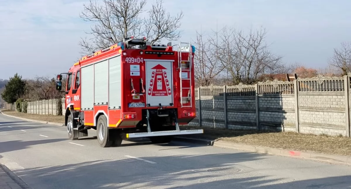 Pożar traw w Kiełczygłowie