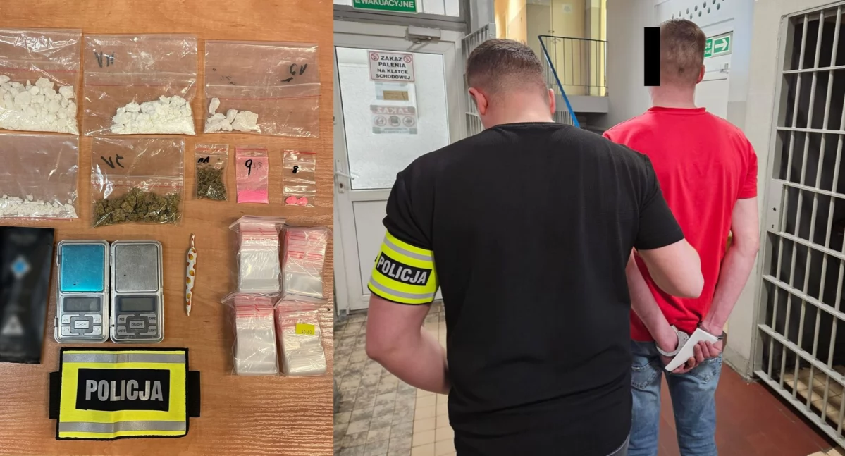 33-latek z narkotykami zatrzymany w Wieluniu. Grozi mu do 10 lat więzienia