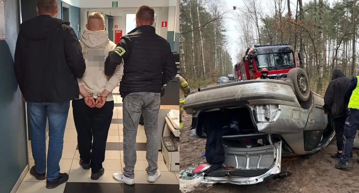 Sceny jak z gangsterskiego filmu! Ucieczka przed policją, dachowanie, a w bagażniku auta poszukiwana 16-latka