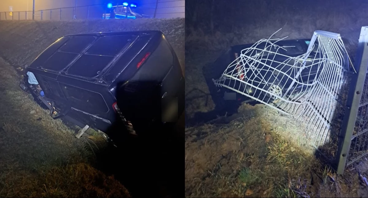 21-latek wpadł w poślizg i wjechał do rowu - pasażer forda był poszukiwany