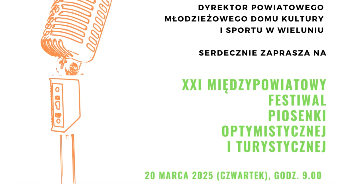 XXI Międzypowiatowy Festiwal Piosenki Optymistycznej i Turystycznej w Wieluniu
